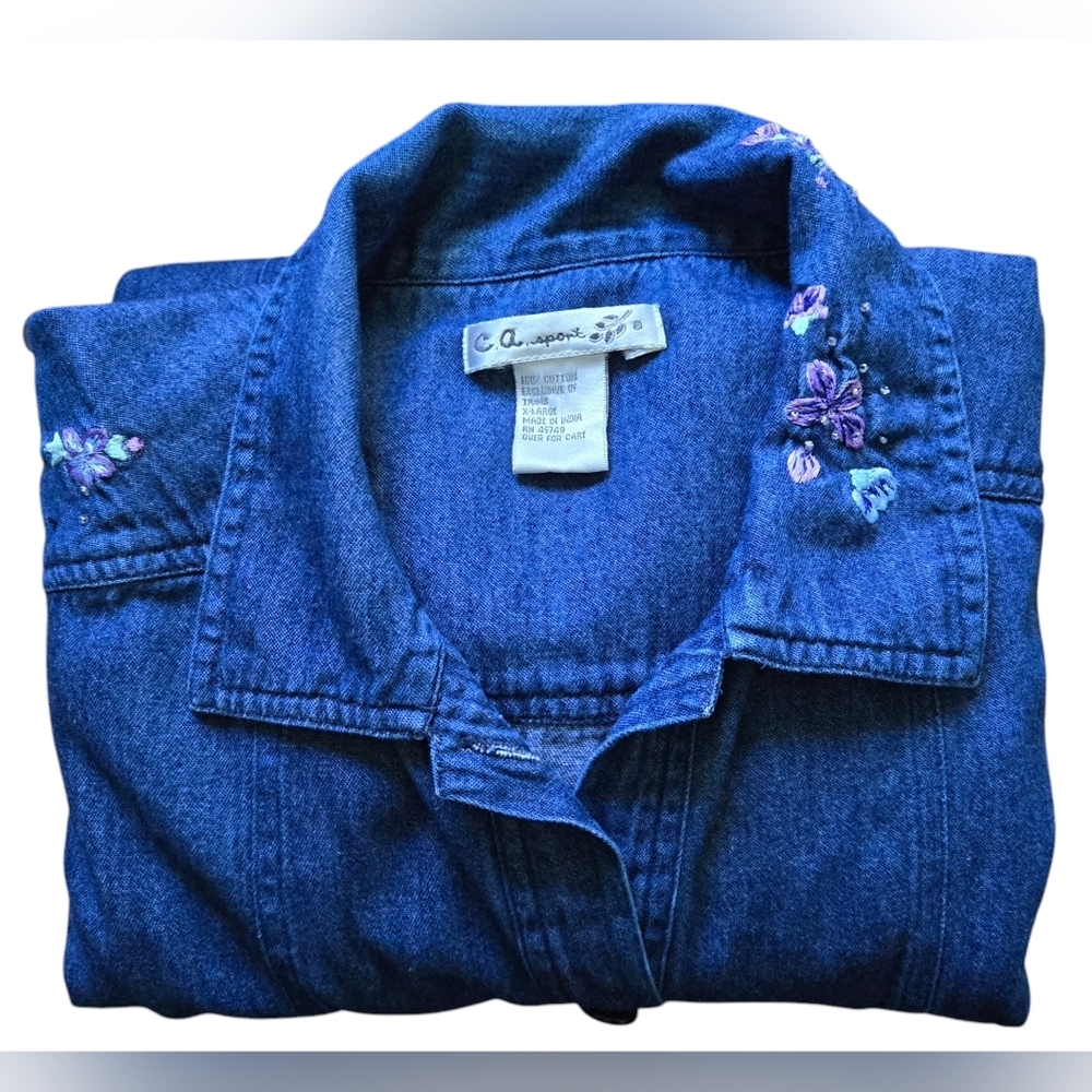 Vintage C.a. Sport Blue Denim Jacket - Picture 10 of 10